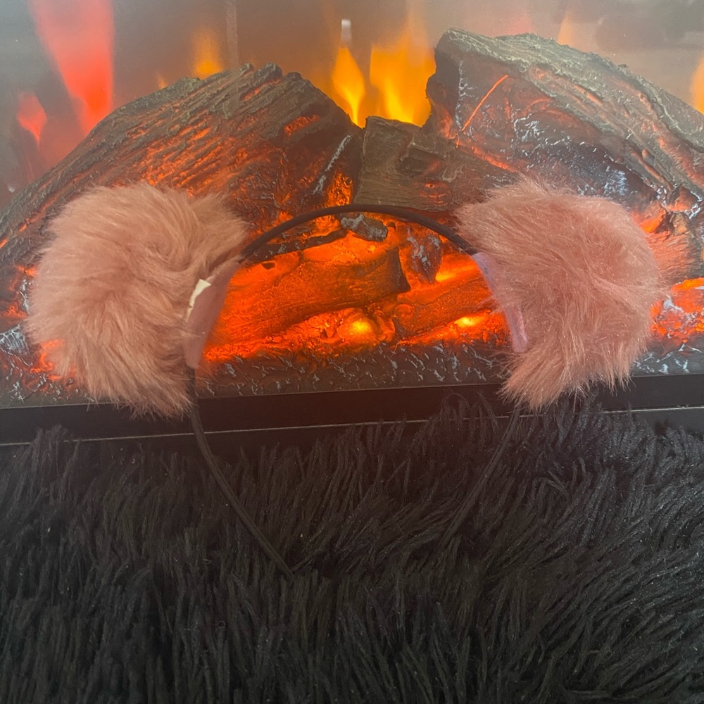 Pink furry Pom poms